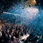 group of people in a big party