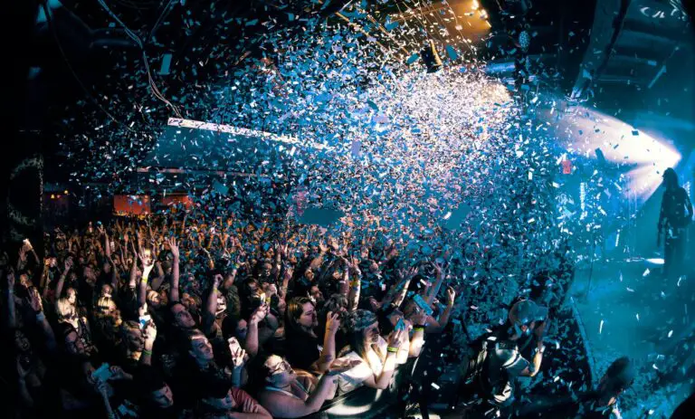 group of people in a big party