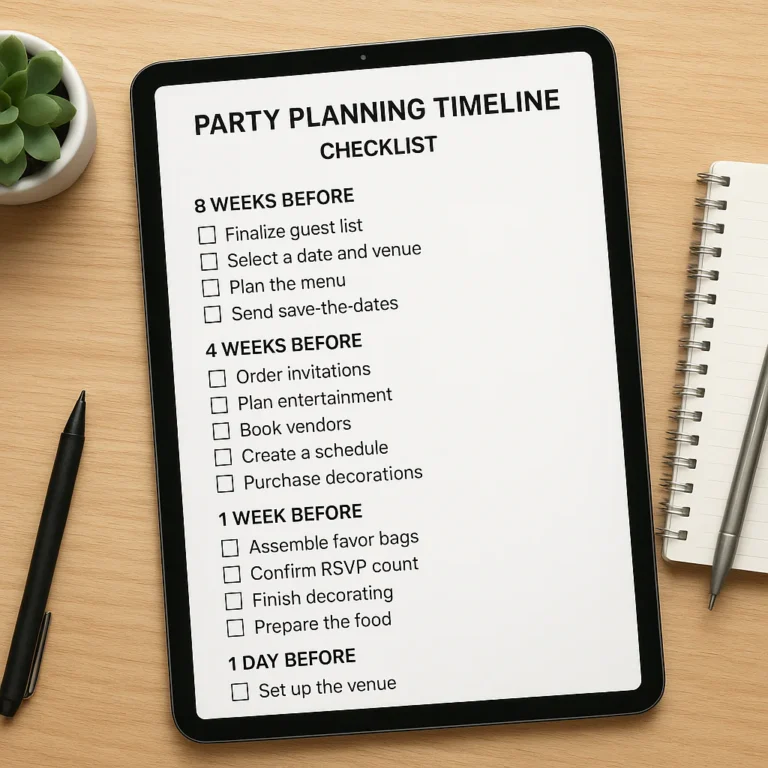 Featured image for The Ultimate 10-Step Party Planning Timeline 2026