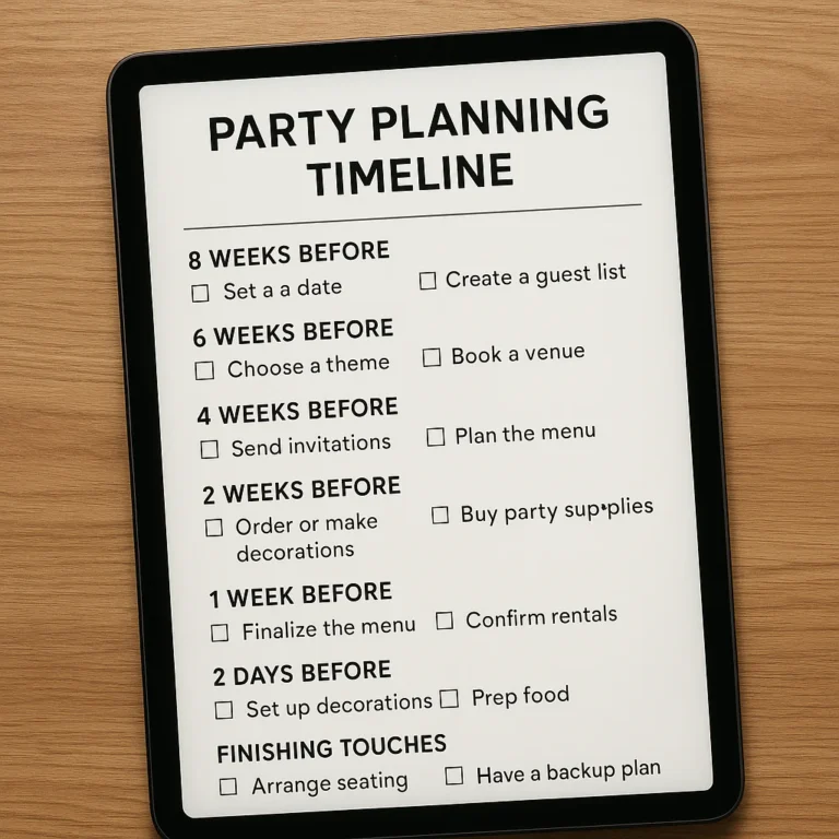 Featured image for 12-Step Timeline How to Create a Party Plan 2026